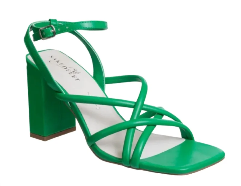 Women's adjustable - strap stiletto heel pumps for a customizable fitMood Sandel In Green