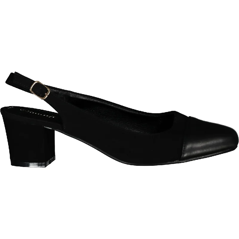 Women's velvet - covered stiletto heel pumps for a luxurious lookSlingback Block Heel Pumps