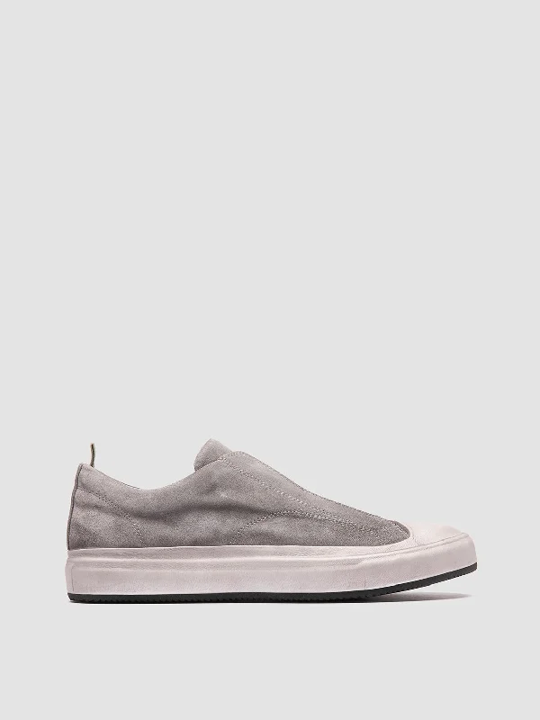 Shock - Absorbing Women's Loafers in Gray for Active LifestylesDUB 001 - Grey Leather and Suede Slip On Sneakers