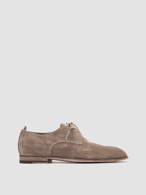 Women's Fur - Lined Loafers in Tan for a Cozy Winter OptionSOLITUDE 002 - Taupe Suede Derby Shoes