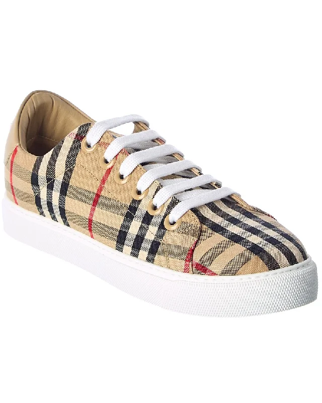 Women's Sneakers with Heel - Stabilizing Technology for Better Balance During RunningBurberry Vintage Check Canvas Sneaker