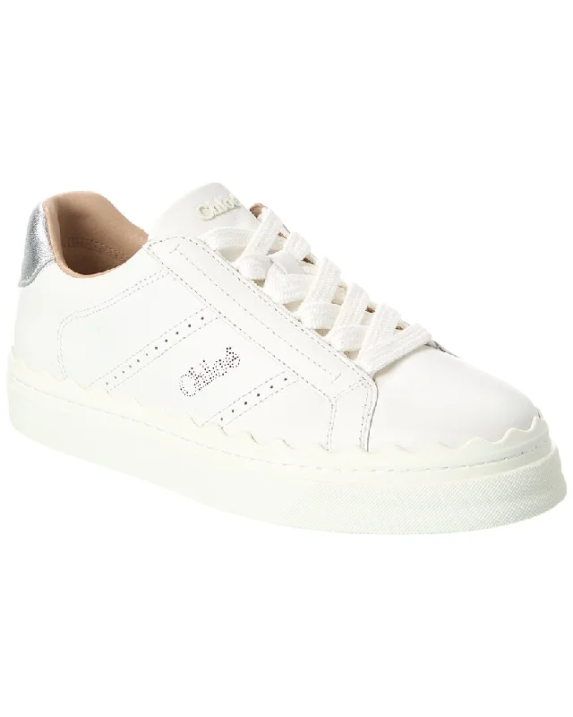 Chunky - Sole Women's Platform Sneakers in White for a Trendy Street Style LookChloé Lauren Leather Sneaker