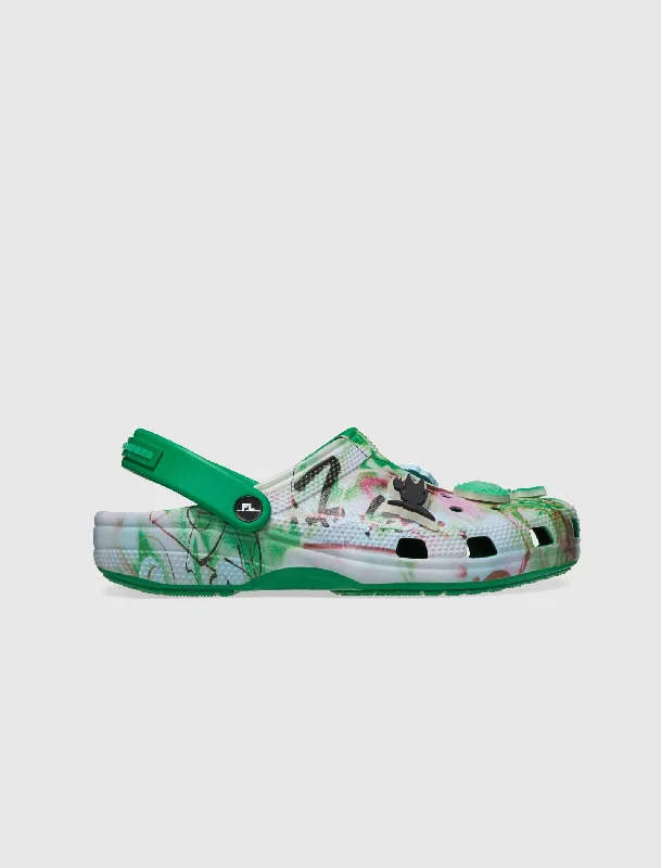 Women's Sneakers with Adjustable Straps for a Customized Fit During High - Impact ExercisesCLASSIC CLOG "GREEN IVY"