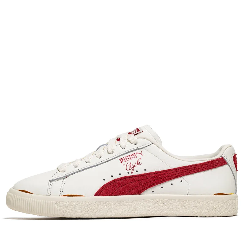 High - Top Women's Leather Sneakers in Black for a Stylish and Durable OptionPuma Clyde Neverworn III - Warm White/Chalk Red