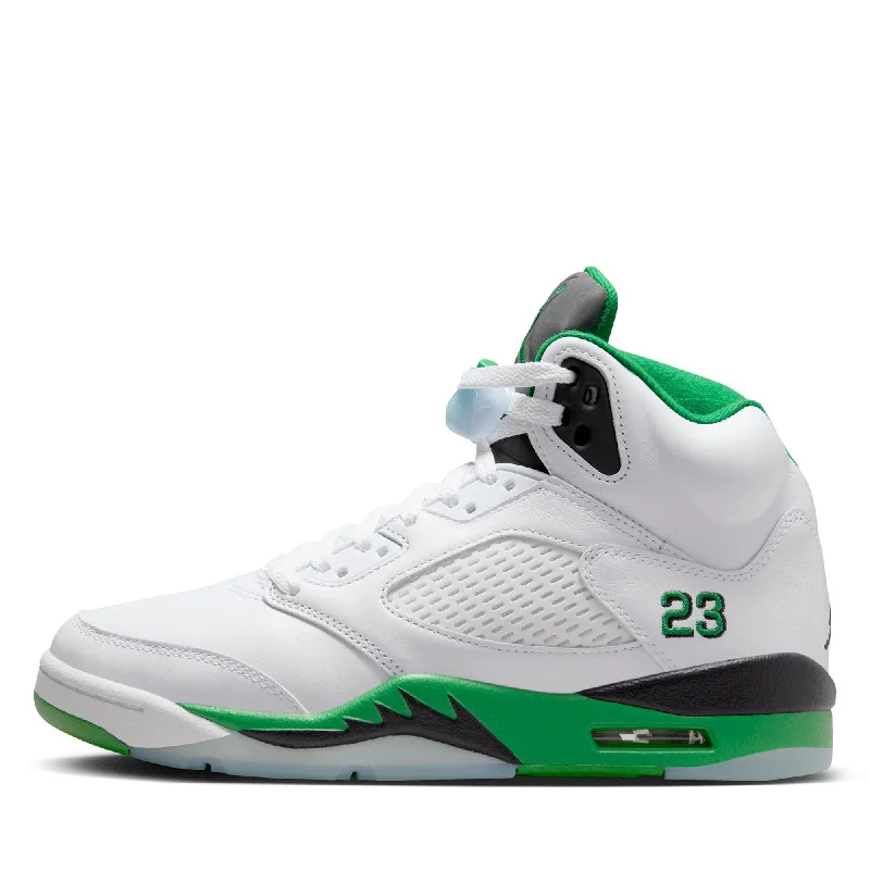 Women's Sneakers with Hidden Wedges for a Subtle Height Boost and Added StyleWomen's Air Jordan 5 Retro 'Lucky Green' - White/Lucky Green