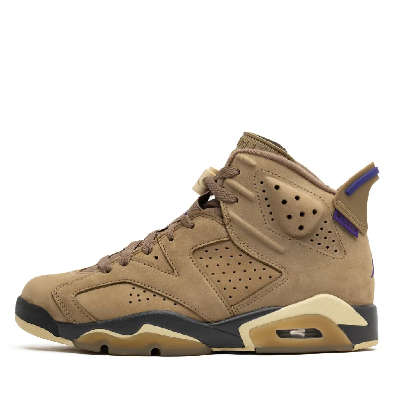 High - Top Women's Leather Sneakers in Black for a Stylish and Durable OptionWomen's Air Jordan 6 Retro GORE-TEX 'Brown Kelp' - Brown Kelp/Team Gold