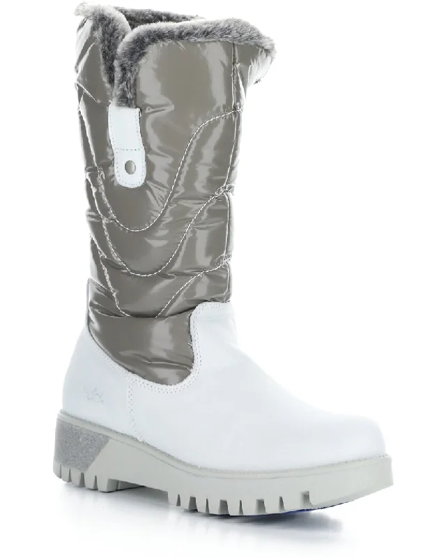 Plus Size Women's Waterproof Snow Boots in Gray for Winter AdventuresBos. & Co. Astrid Leather Boot