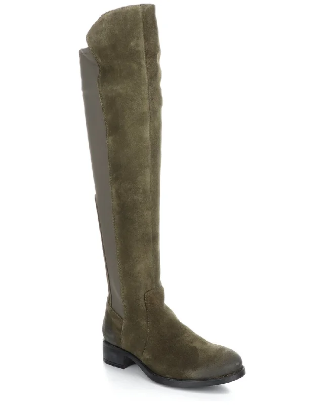 Plus Size Women's Snake Print Knee - High Boots in Brown for a Fashion - Forward StatementBos. & Co. Bunt Suede Boot