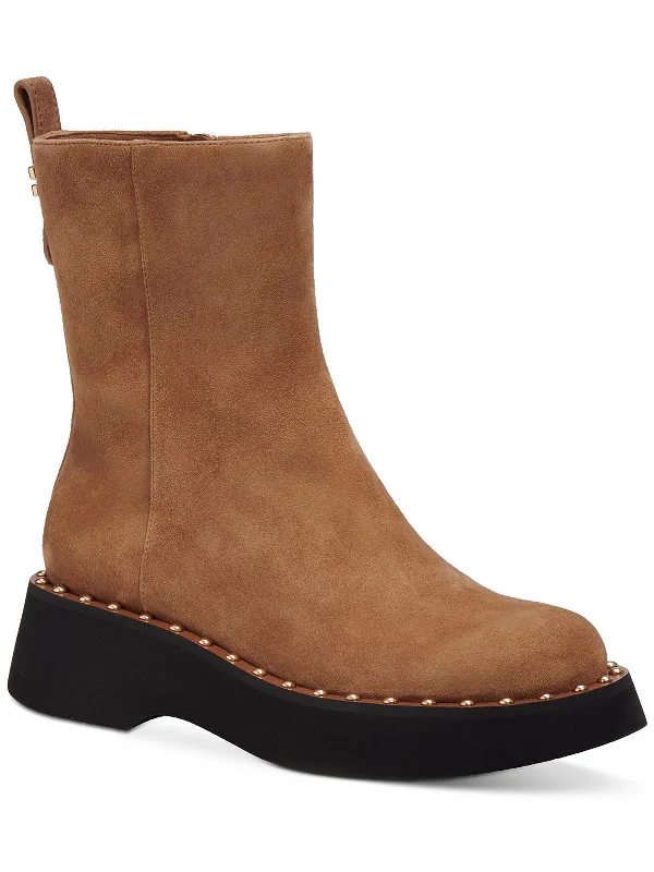 Women's Over - the - Knee Suede Boots in Taupe for a Stylish and Sophisticated OutfitVanesa Womens Suede Studded Booties