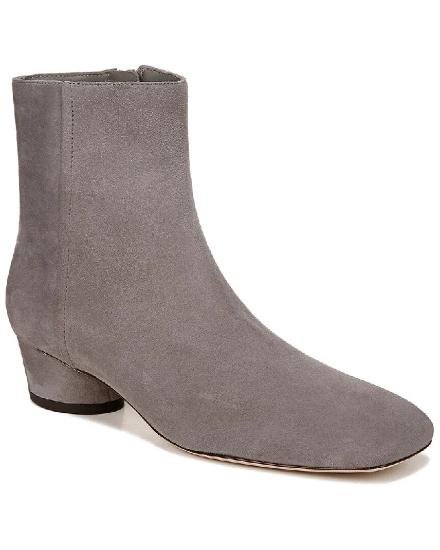 Women's Ankle Booties with Faux Leather and Furry Cuffs in Tan for a Cute and Warm StyleVince Vida Suede Slingback