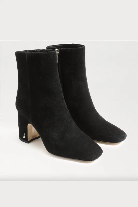 Women's Thigh - High Stretch Boots in Black for a Sexy and Alluring OutfitWomen's Fawn Ankle Bootie In Suede Black