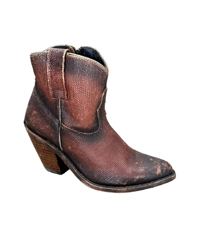 Women's Knee - High Lace - Up Boots in Brown with Buckle Accents for a Western VibeWomen's Minerva Ankle Boots In Cognac