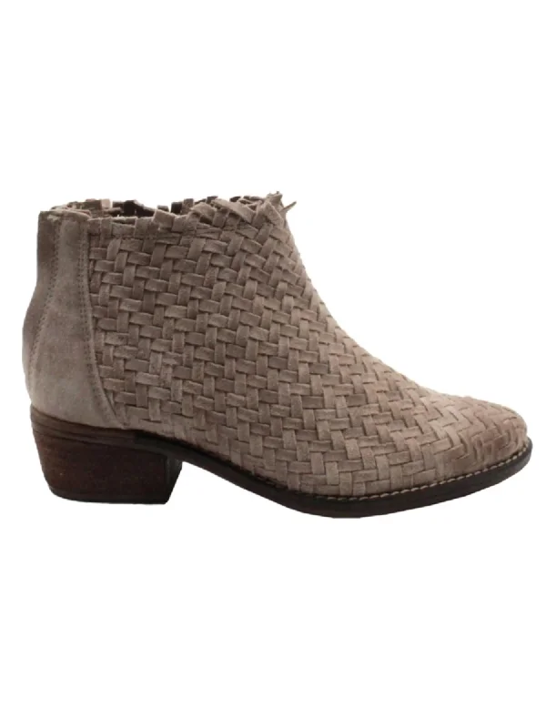 Women's Ankle Booties with Faux Leather and Furry Cuffs in Tan for a Cute and Warm StyleWomen's Nashwan Bootie In Stone